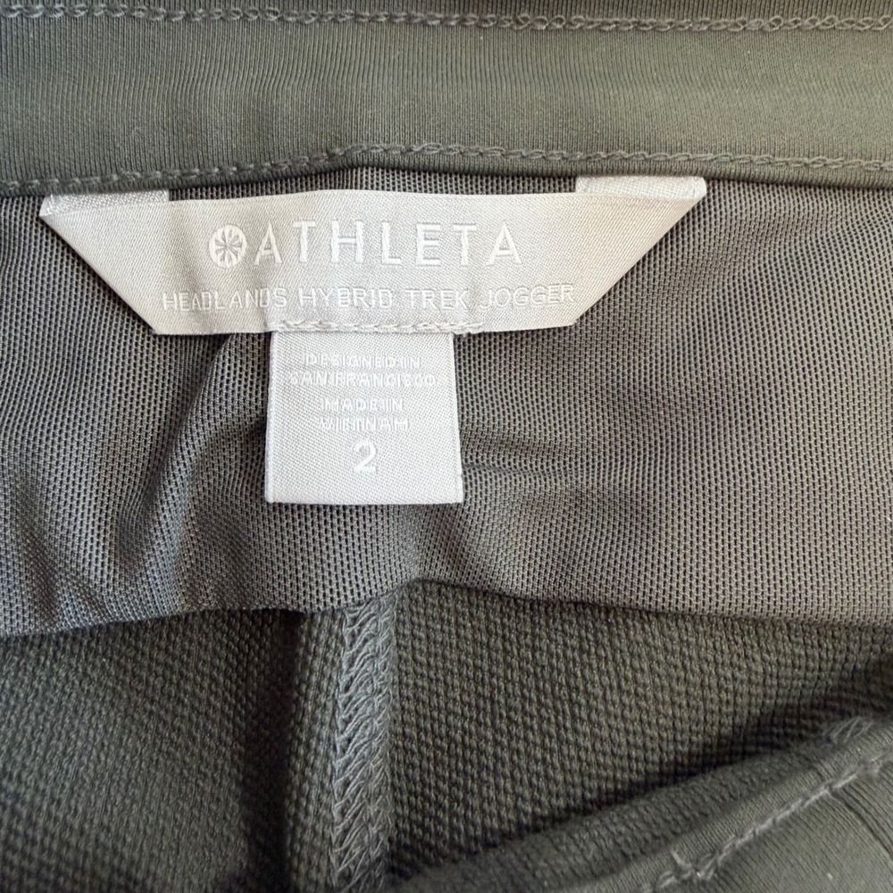 Athleta Headlands Hybrid Trek Jogger Pants Green 486183 Womens Size 2 - Picture 3 of 12